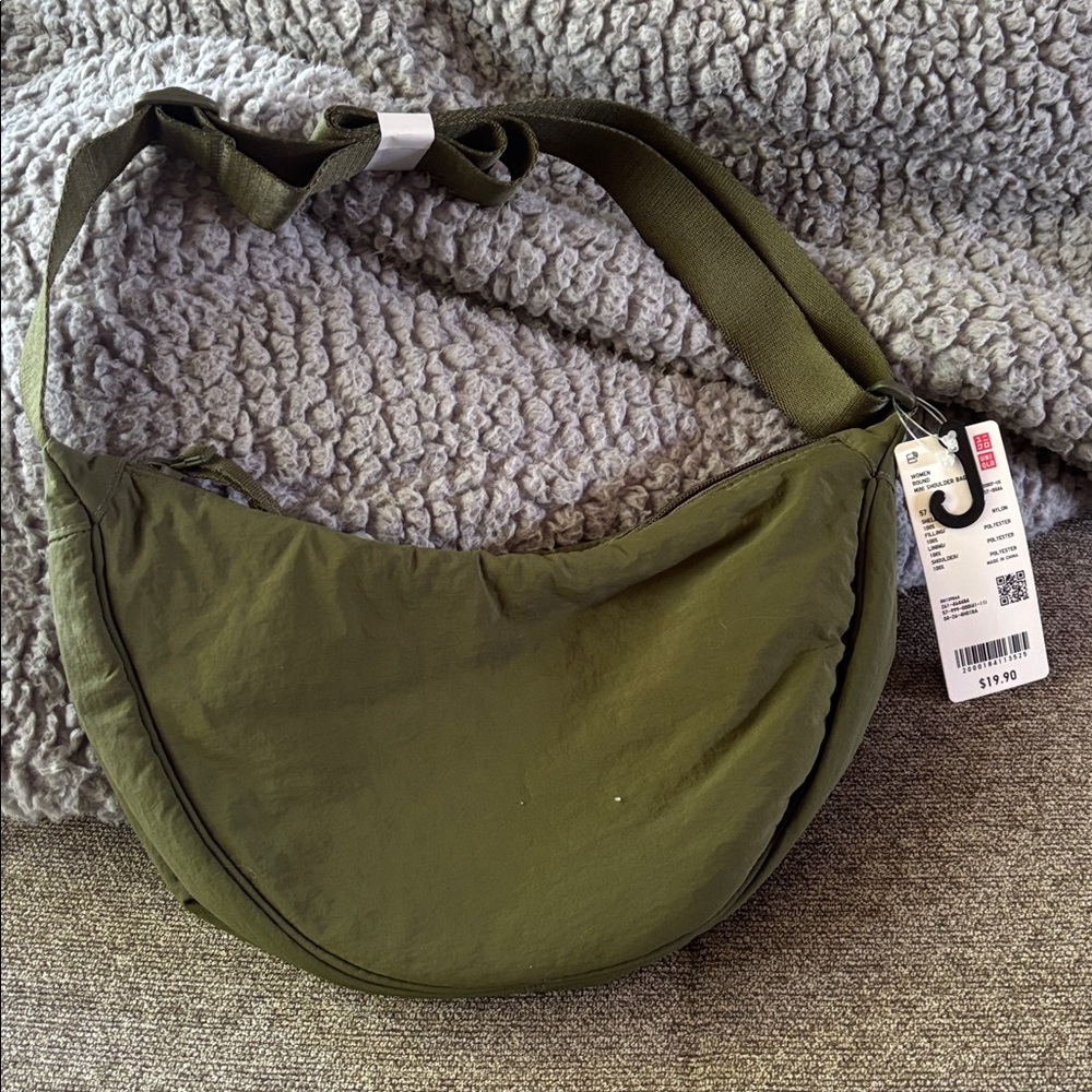 Uniqlo Round Mini Shoulder Bag Olive Green NWT